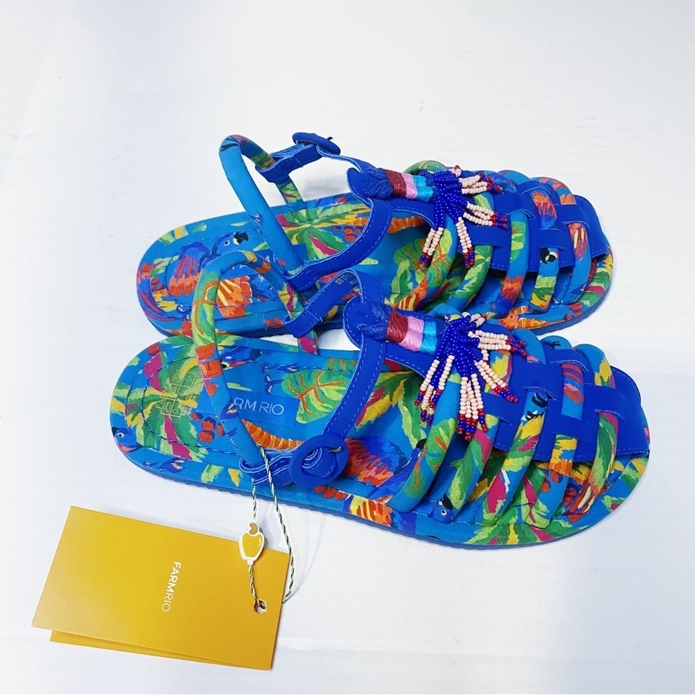 Farm Rio - Blue Printed Sandals - Picture 3 of 6